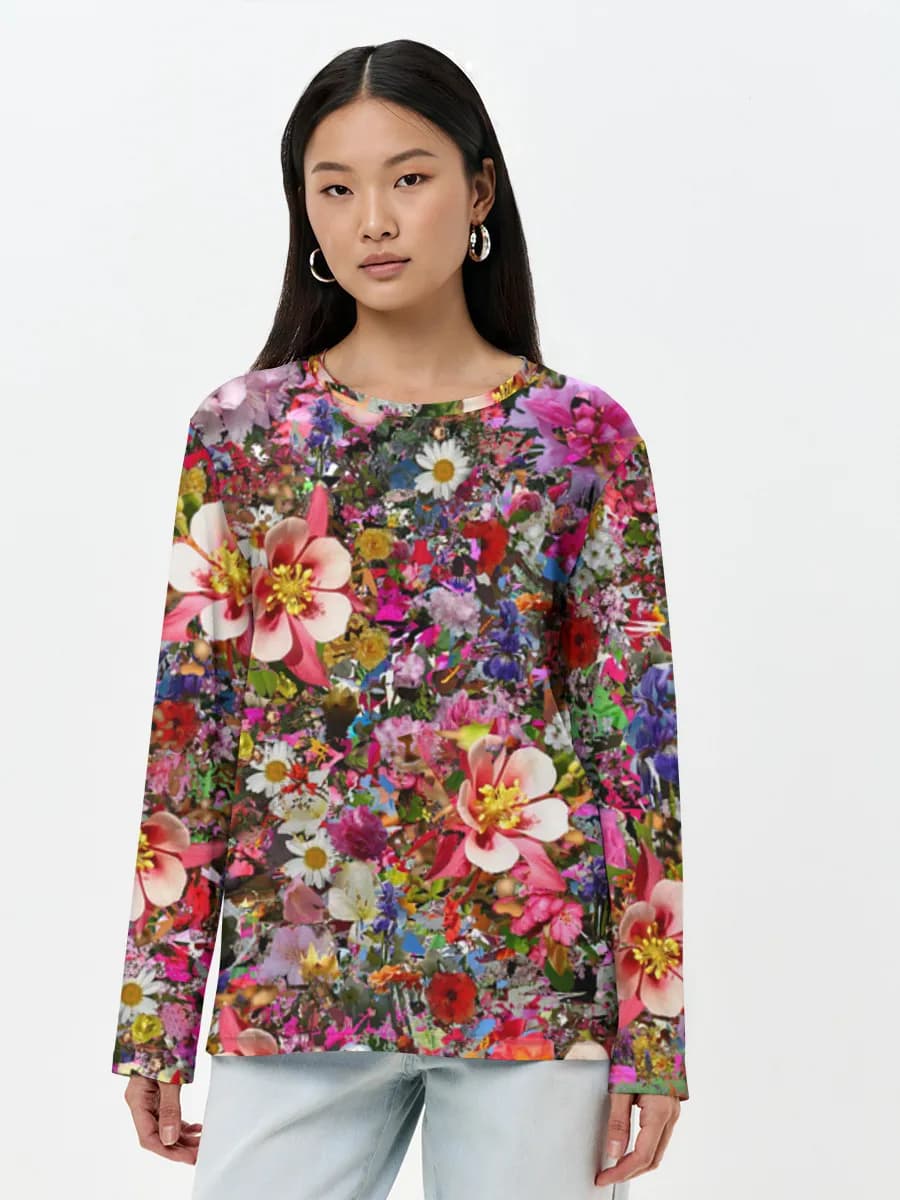 Women's long sleeve shirt. Cotton
