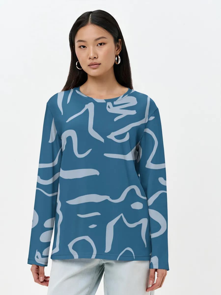 Women's long sleeve shirt. Cotton