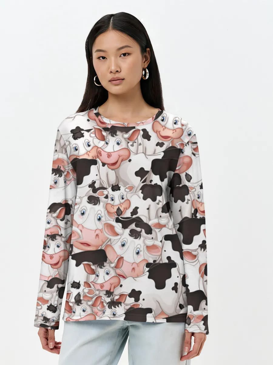 Women's long sleeve shirt. Cotton