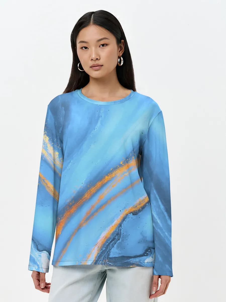 Women's long sleeve shirt. Cotton