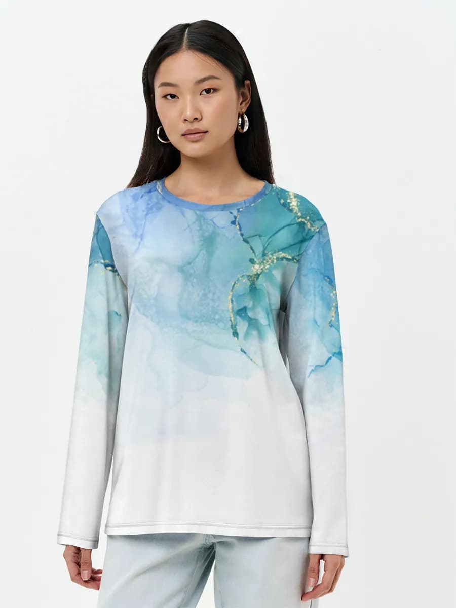Camisa de manga larga para mujer. Algodón.