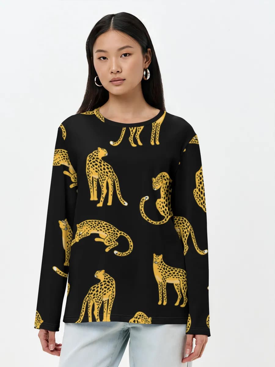T-shirt Coton Manches Longues Femme