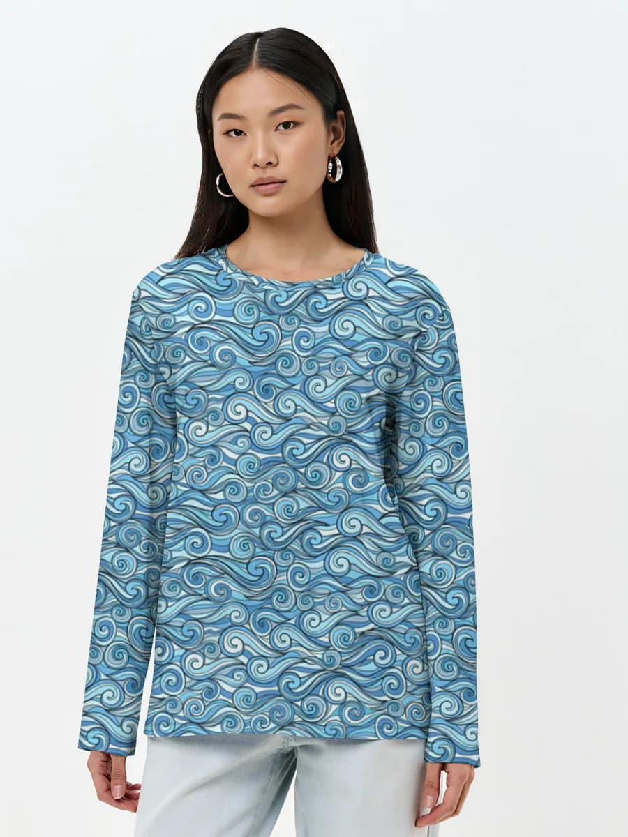 Women's long sleeve shirt. Cotton