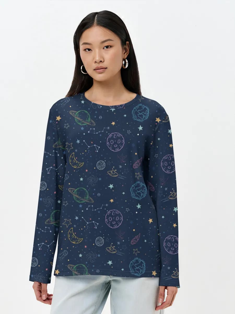 Women's long sleeve shirt. Cotton