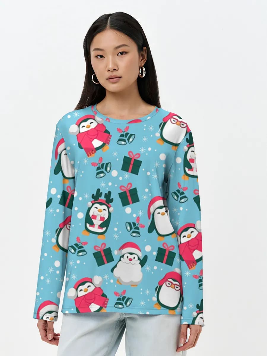 Camisa de manga larga para mujer. Algodón.