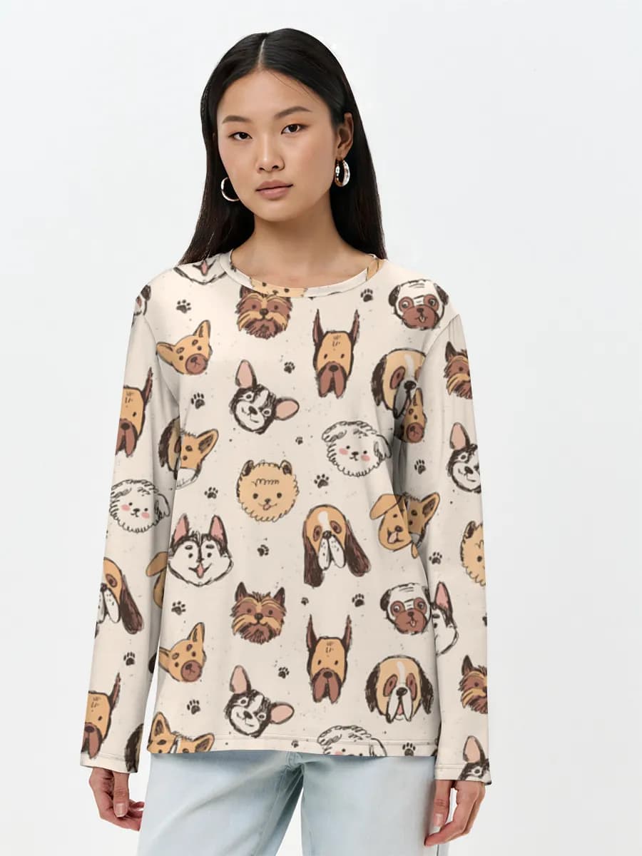 Women's long sleeve shirt. Cotton