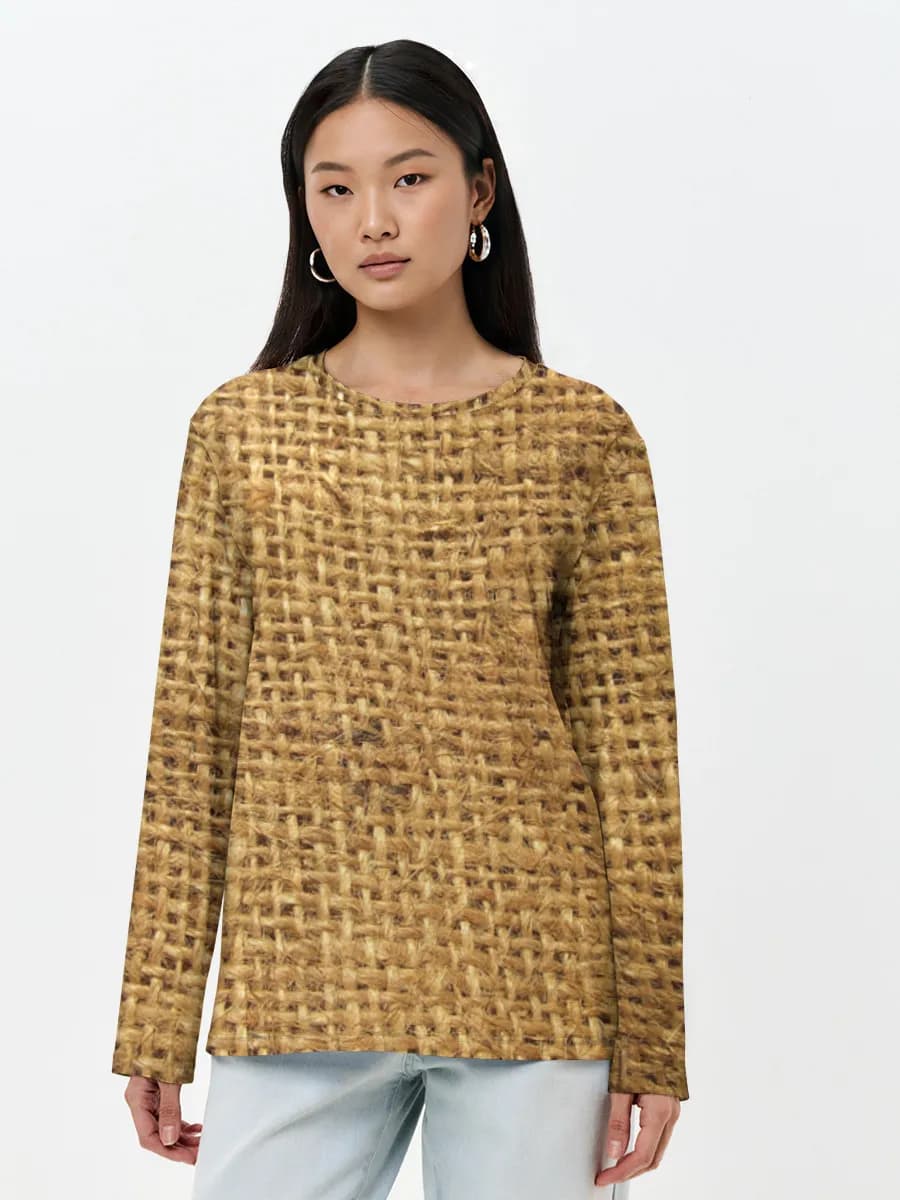 Damen Baumwoll Langarmshirt