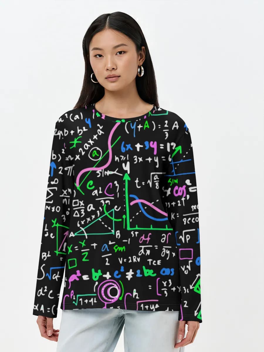 Damen Baumwoll Langarmshirt