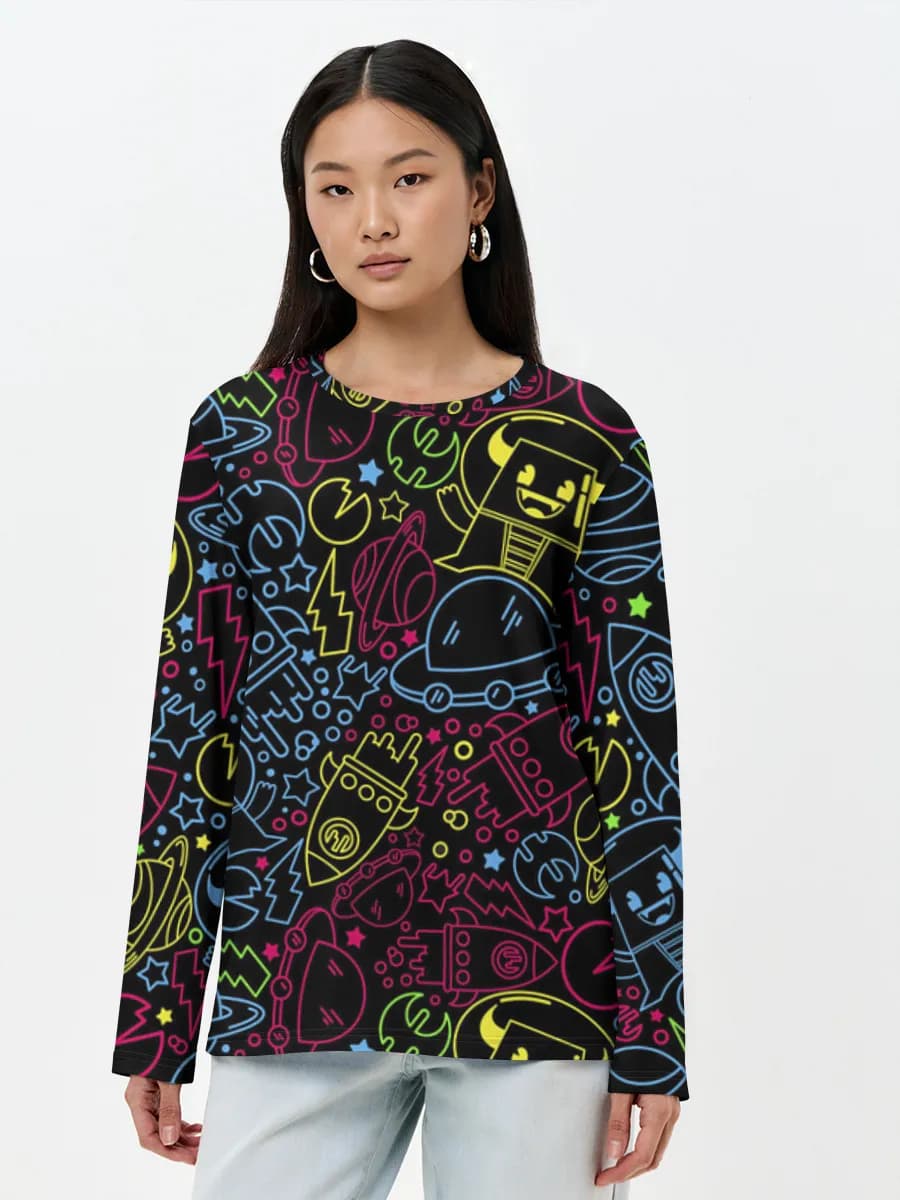 Women's long sleeve shirt. Cotton