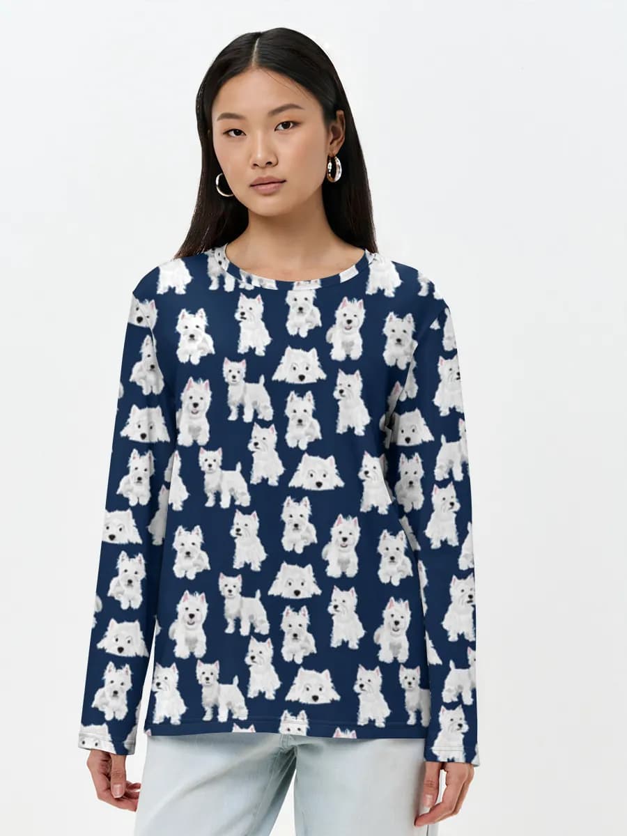 Women's long sleeve shirt. Cotton