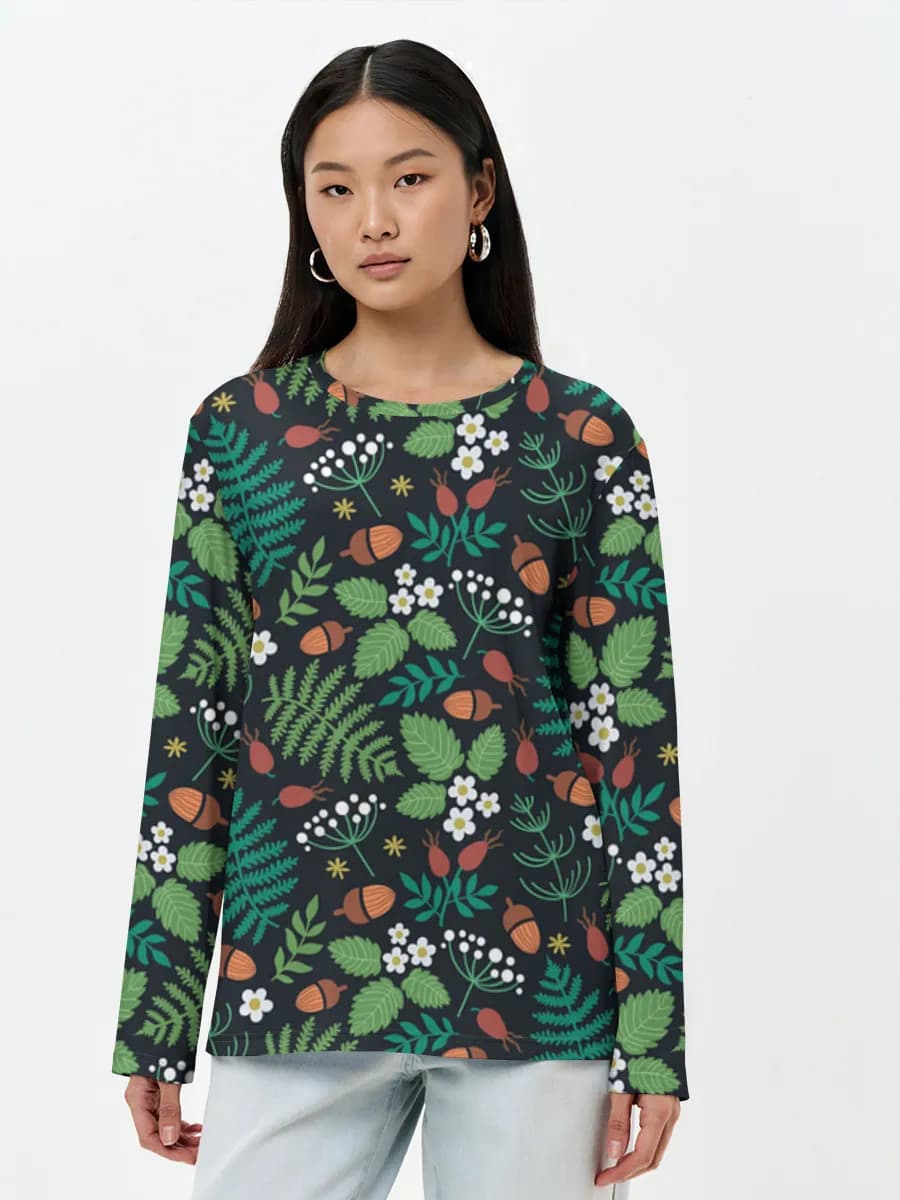 Women's long sleeve shirt. Cotton