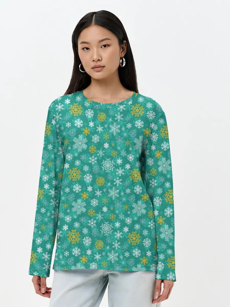 Camisa de manga larga para mujer. Algodón.