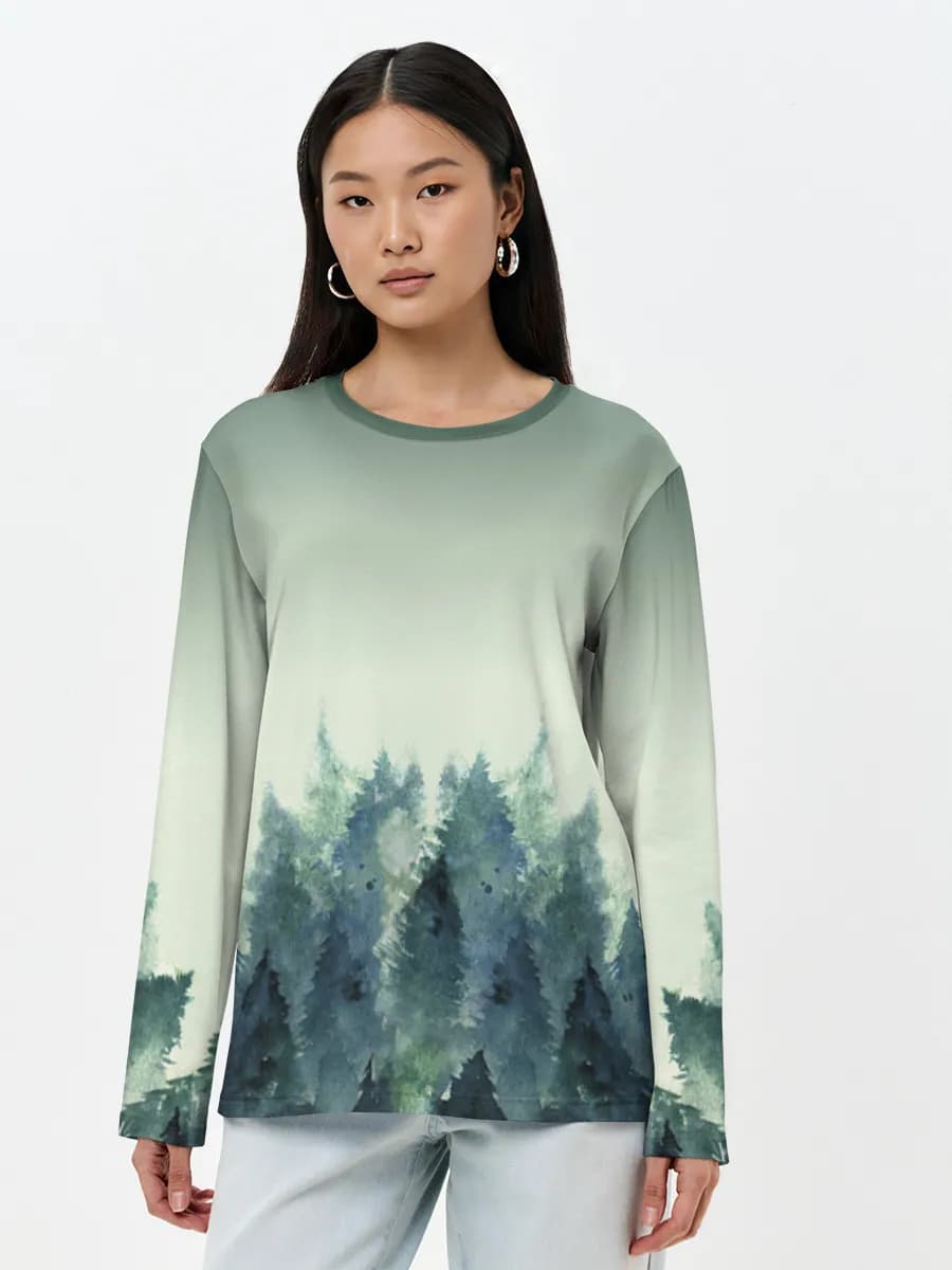 Women's long sleeve shirt. Cotton