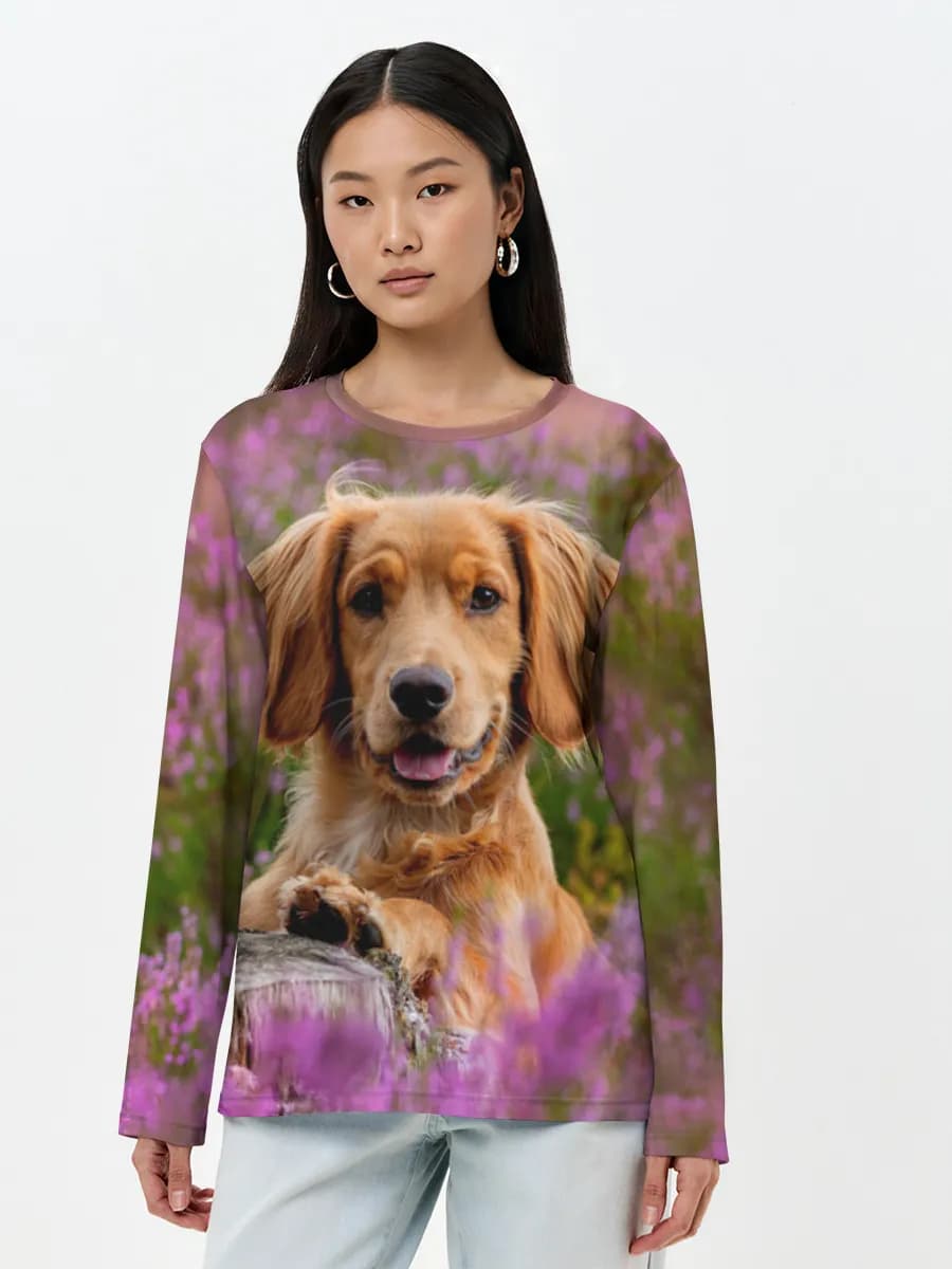 Women's long sleeve shirt. Cotton