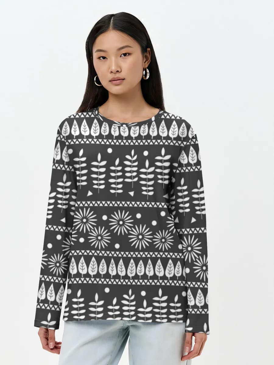 Women's long sleeve shirt. Cotton