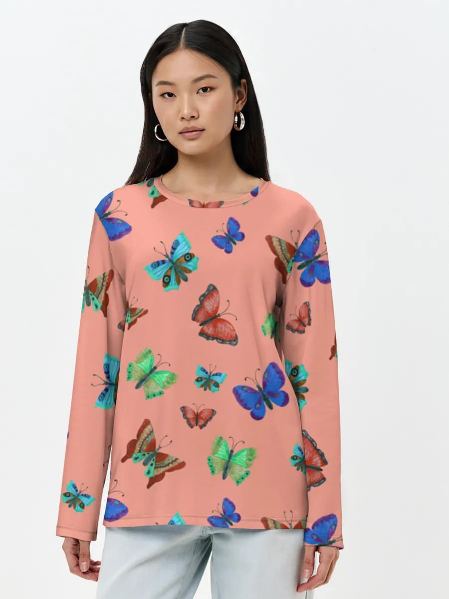 T-shirt Coton Manches Longues Femme