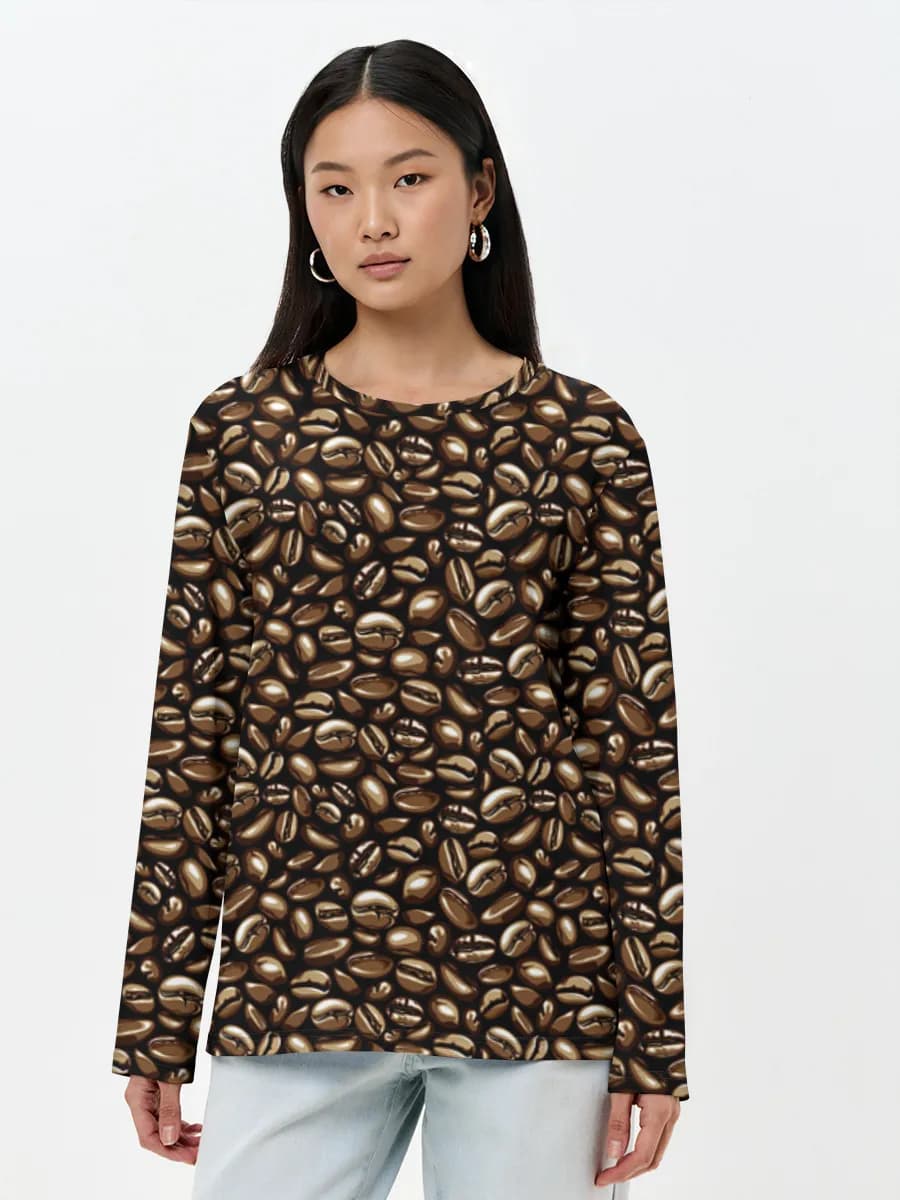 Camisa de manga larga para mujer. Algodón.