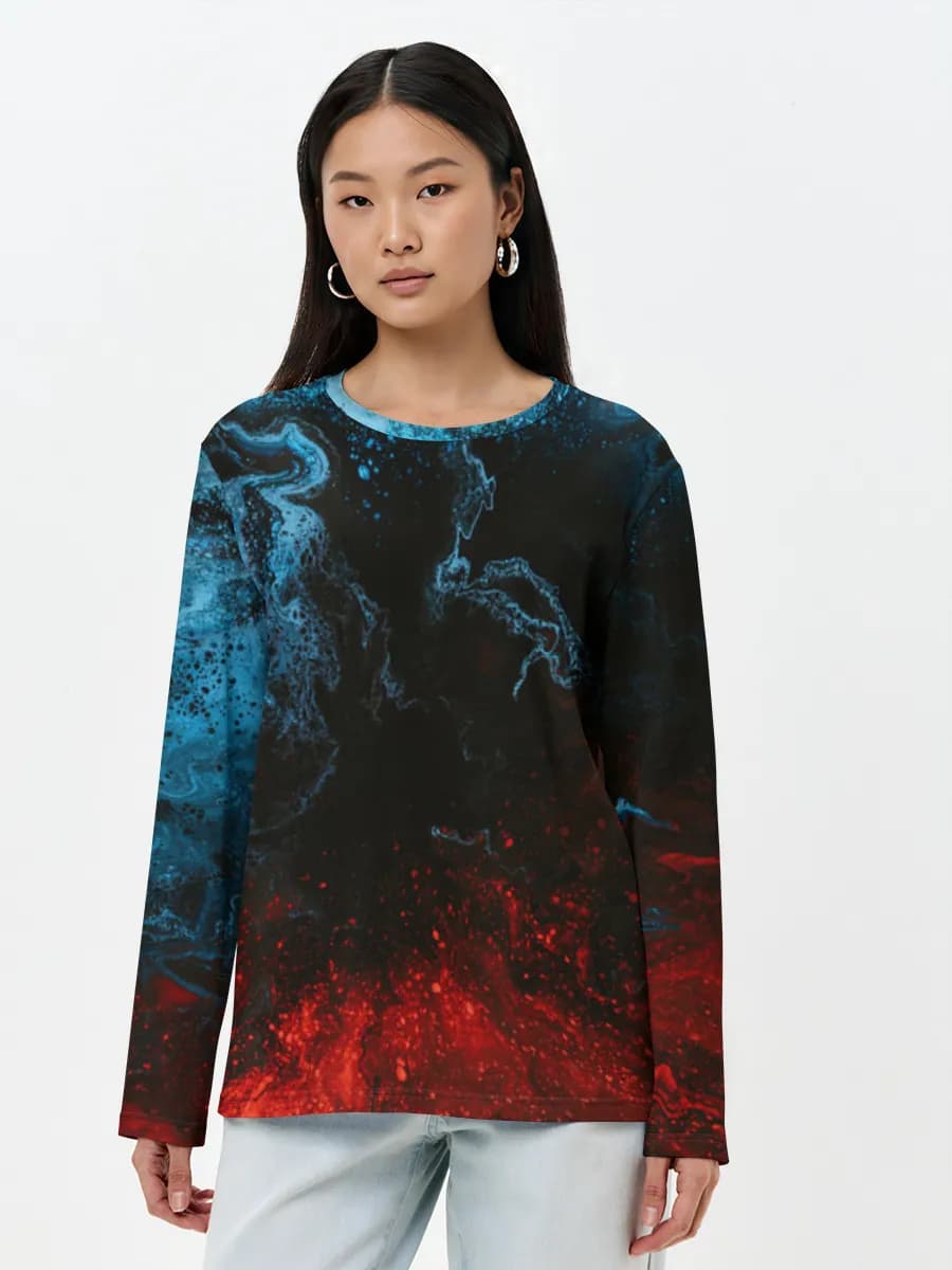 Women's long sleeve shirt. Cotton