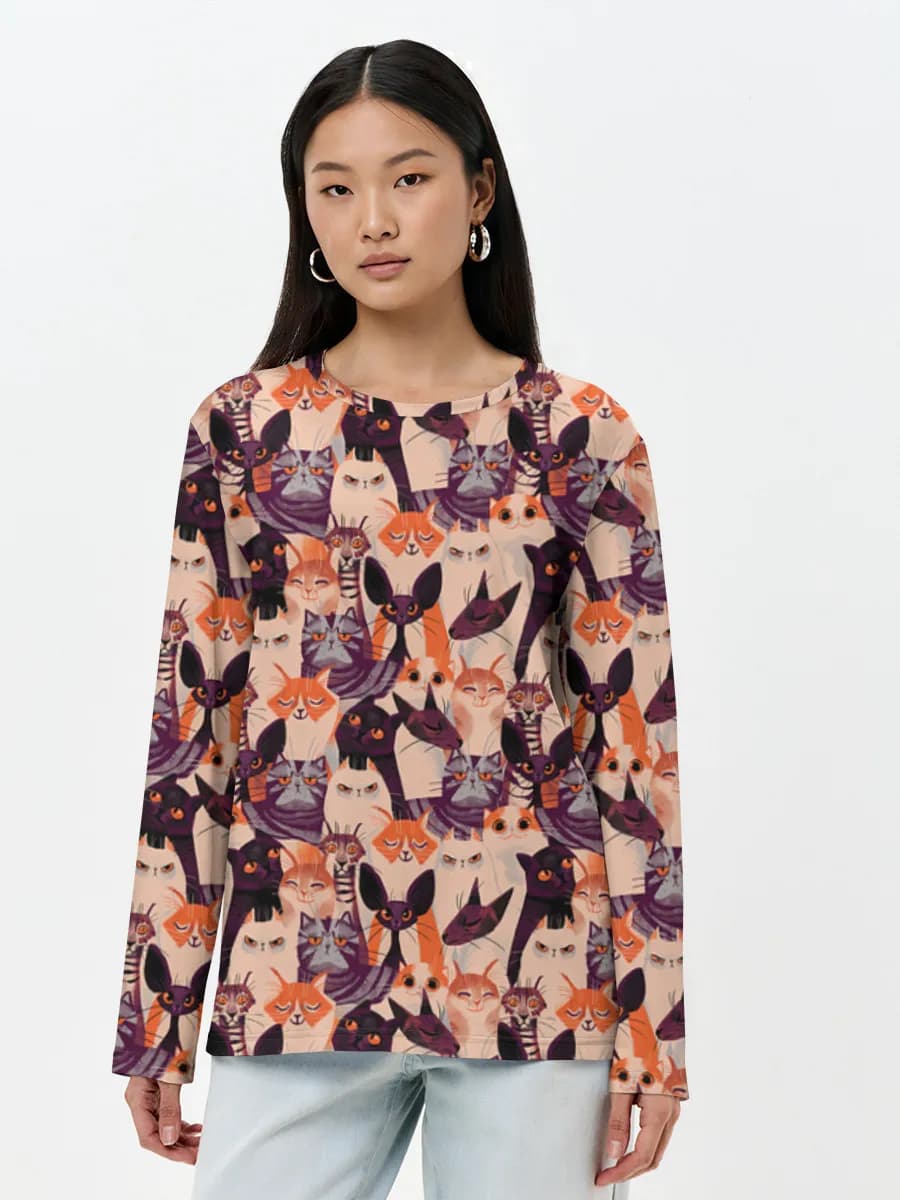 Women's long sleeve shirt. Cotton