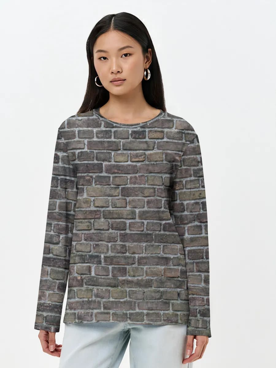 Camisa de manga larga para mujer. Algodón.