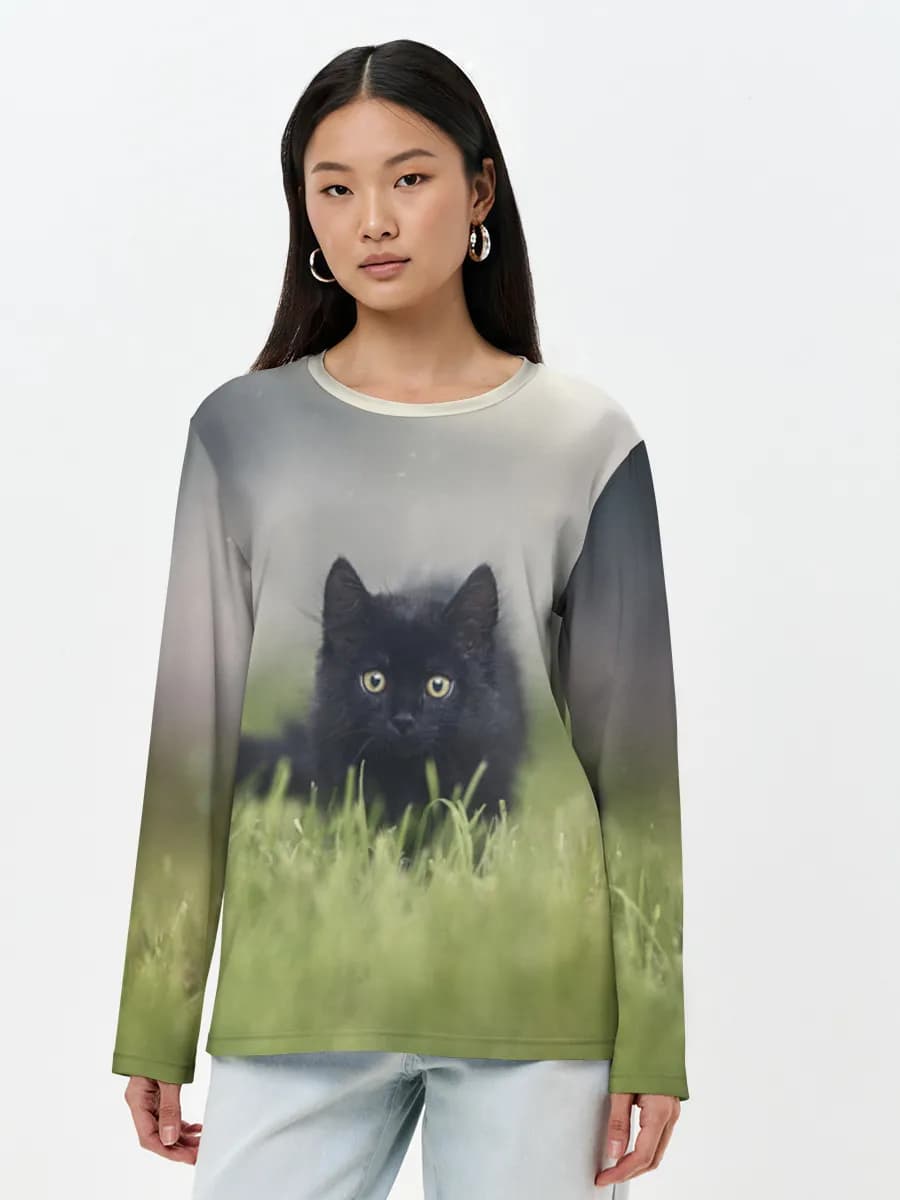 Women's long sleeve shirt. Cotton
