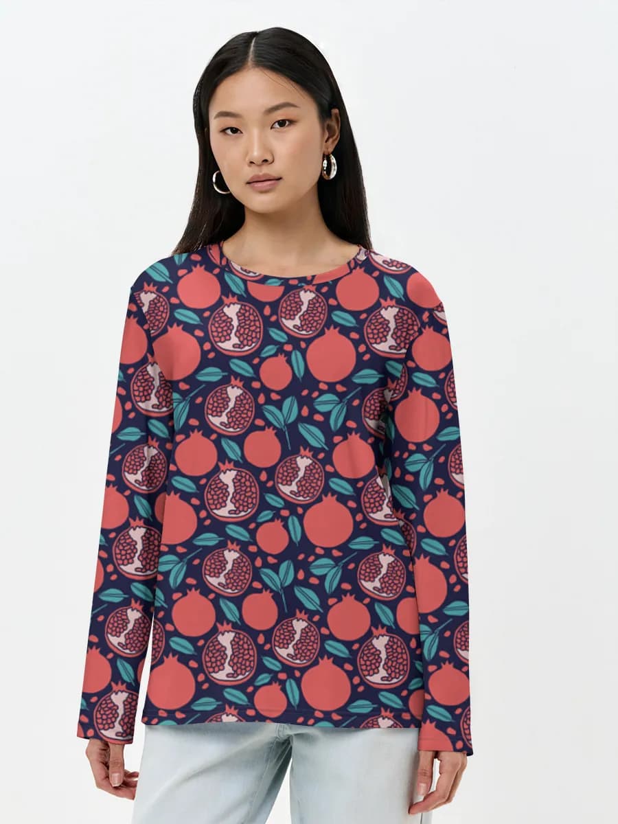 Women's long sleeve shirt. Cotton