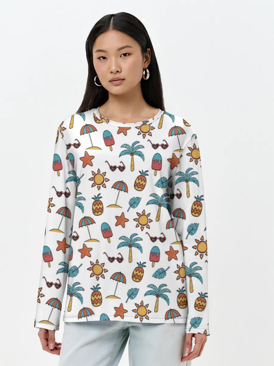 Women's long sleeve shirt. Cotton