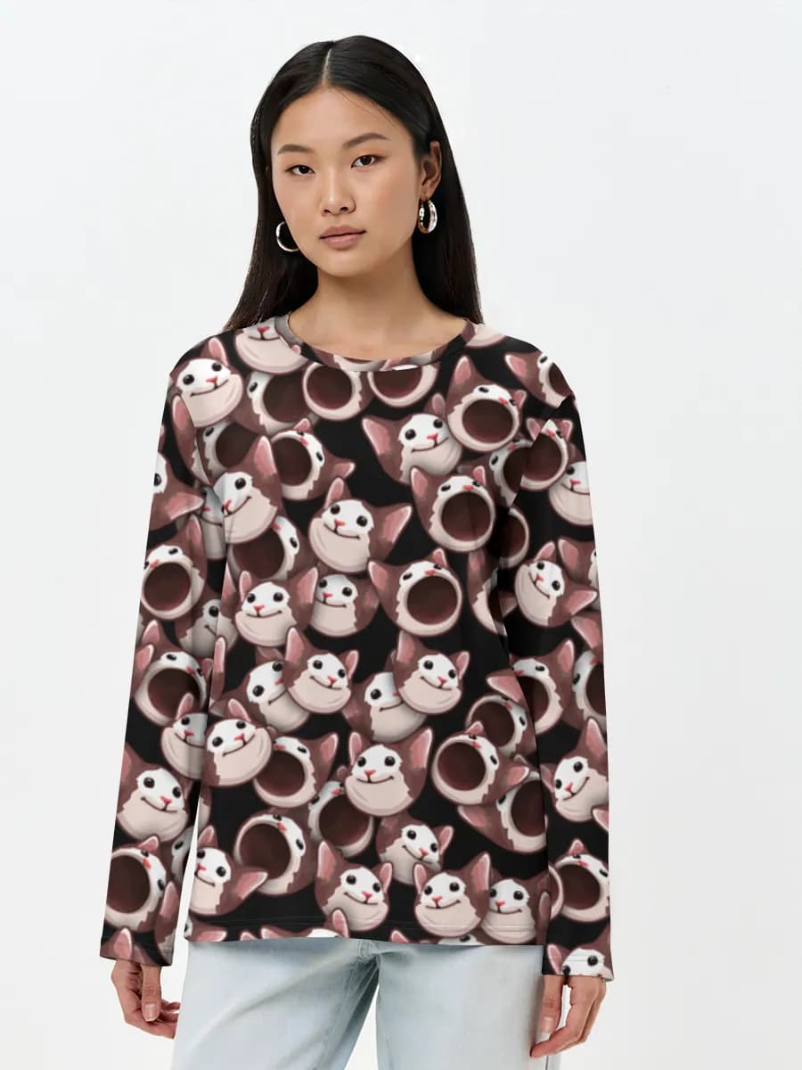 Women's long sleeve shirt. Cotton