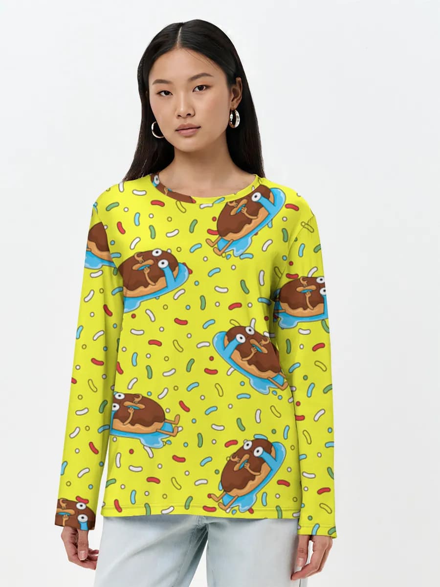 Camisa de manga larga para mujer. Algodón.