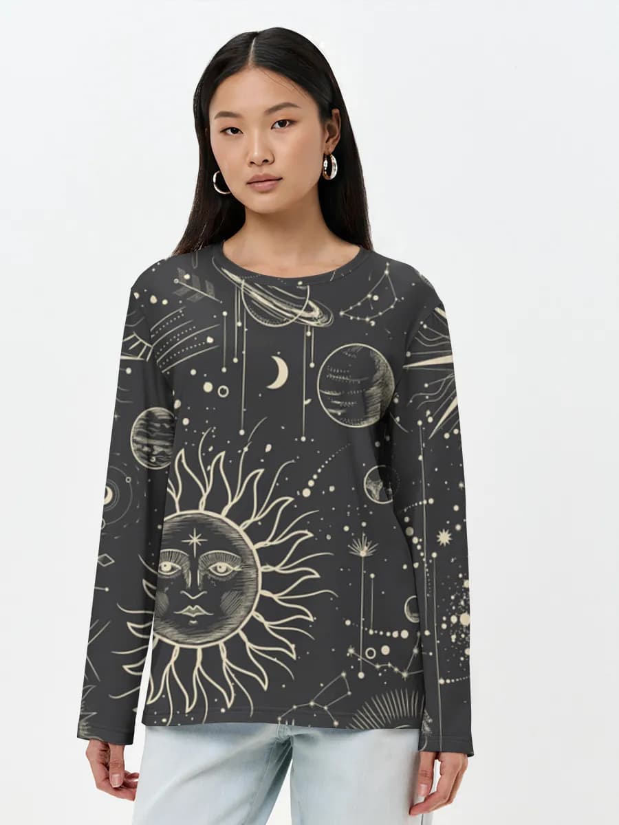 Women's long sleeve shirt. Cotton