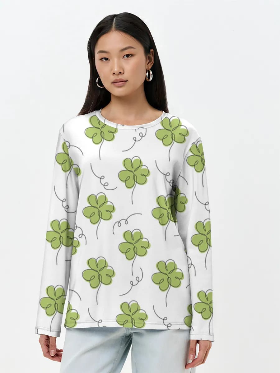 Camisa de manga larga para mujer. Algodón.