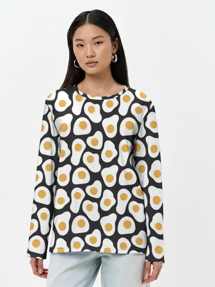 Camisa de manga larga para mujer. Algodón.