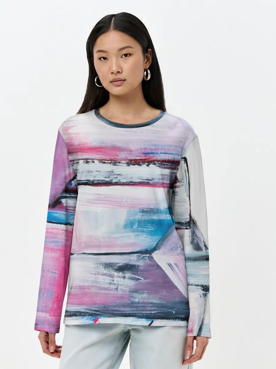 Women's long sleeve shirt. Cotton