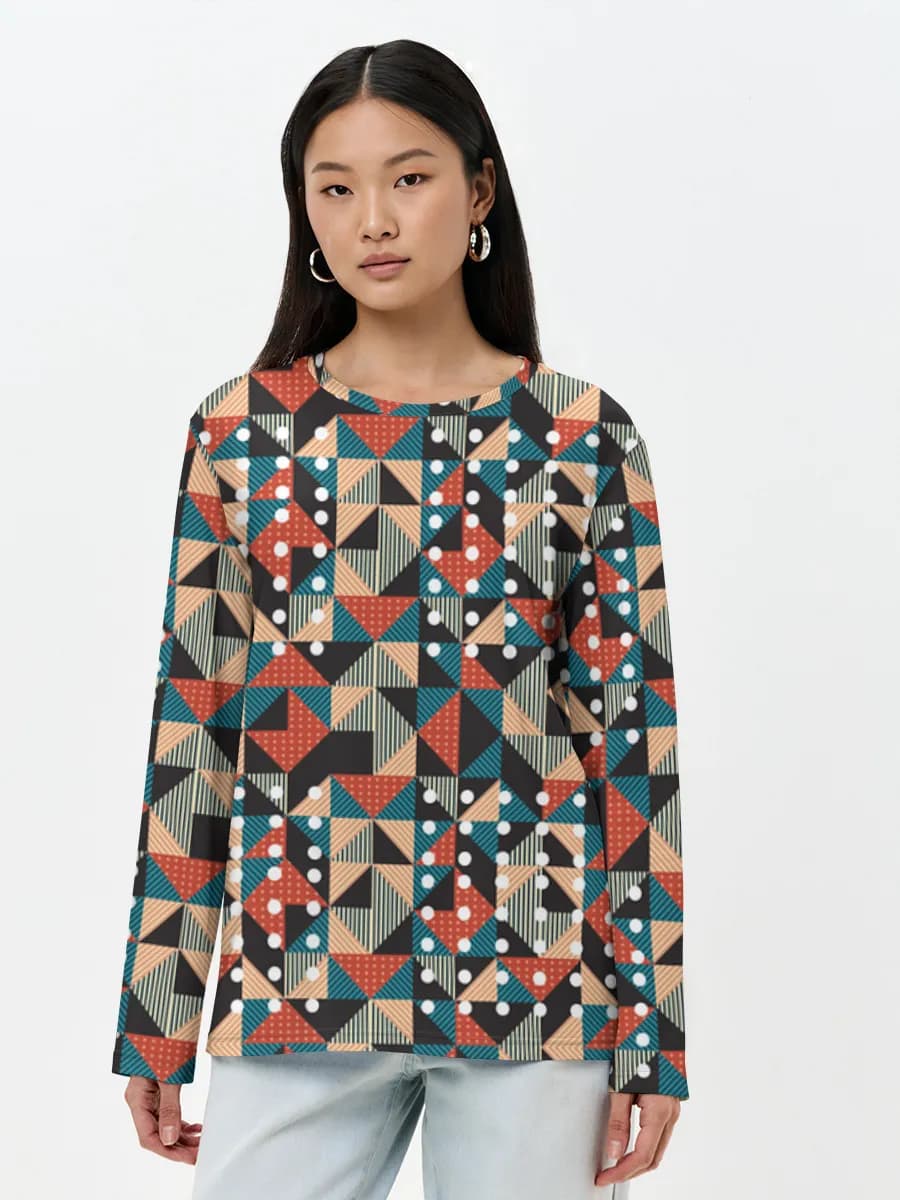 Women's long sleeve shirt. Cotton