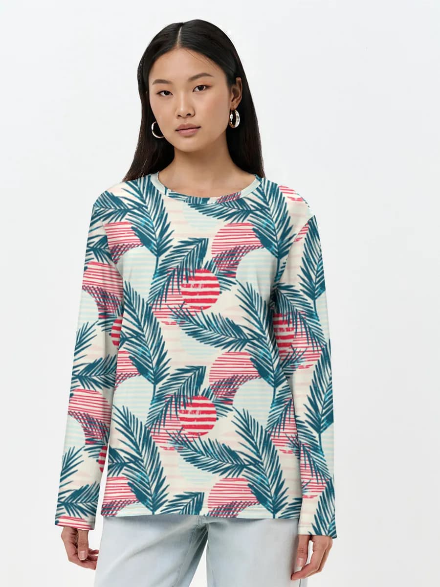 Camisa de manga larga para mujer. Algodón.