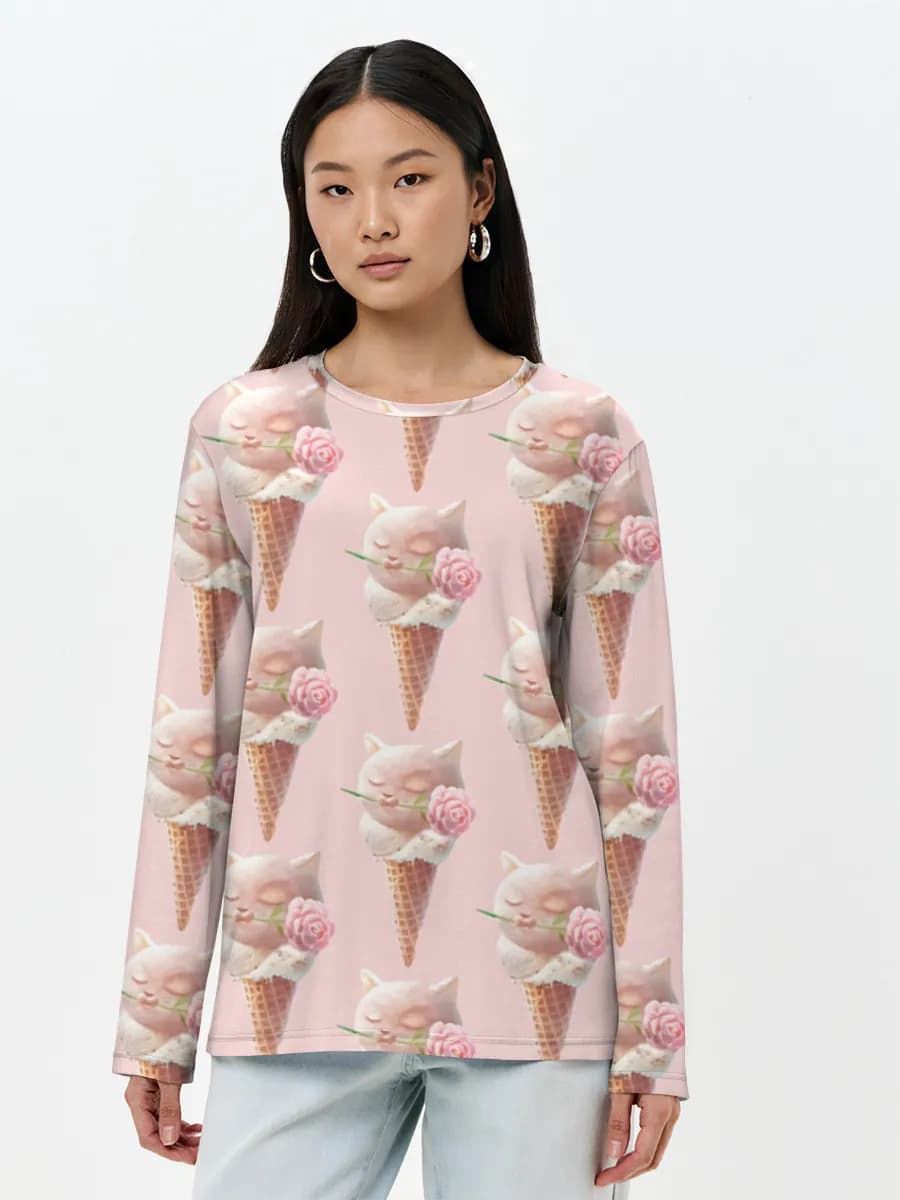 Women's long sleeve shirt. Cotton