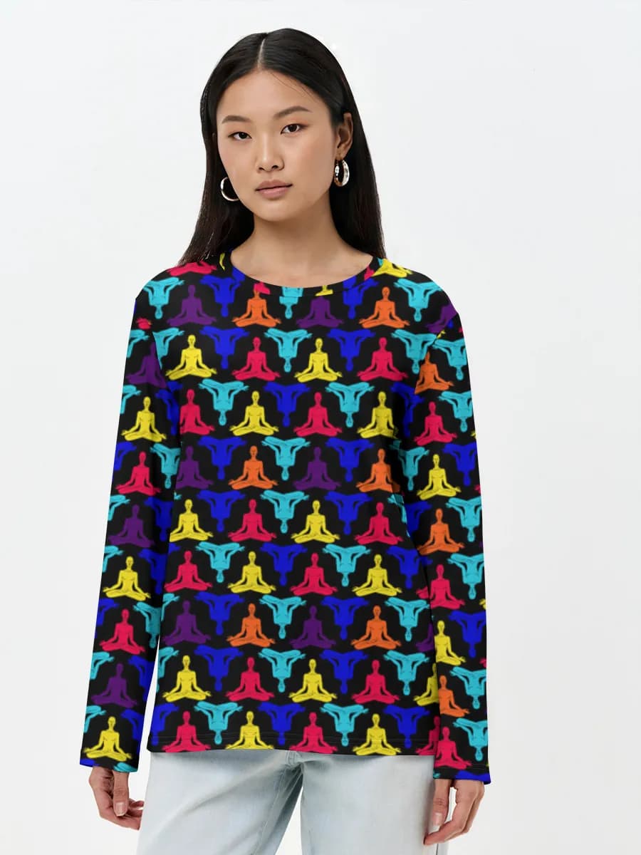 Women's long sleeve shirt. Cotton