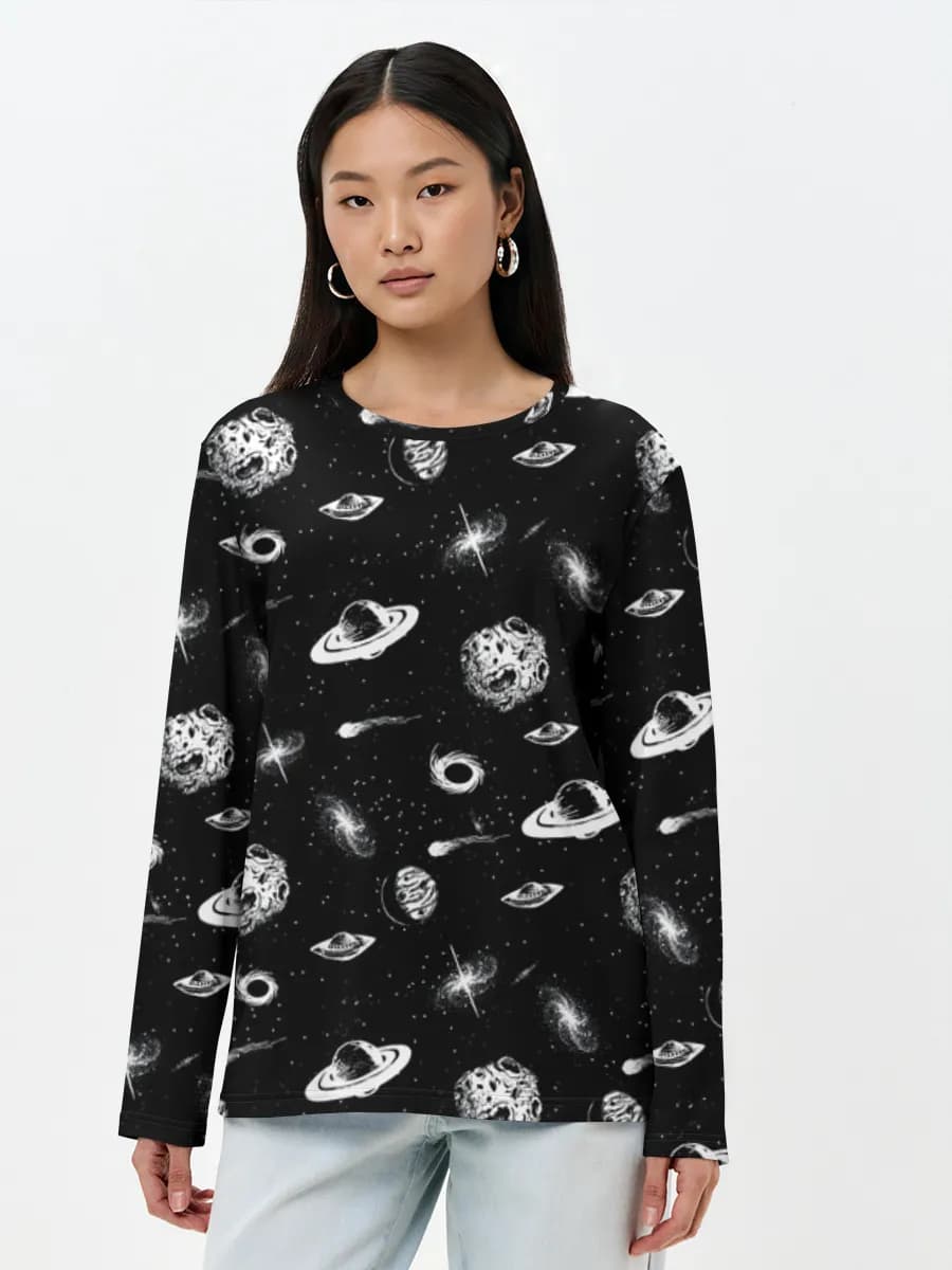 Women's long sleeve shirt. Cotton