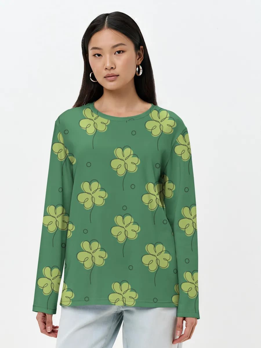 Camisa de manga larga para mujer. Algodón.