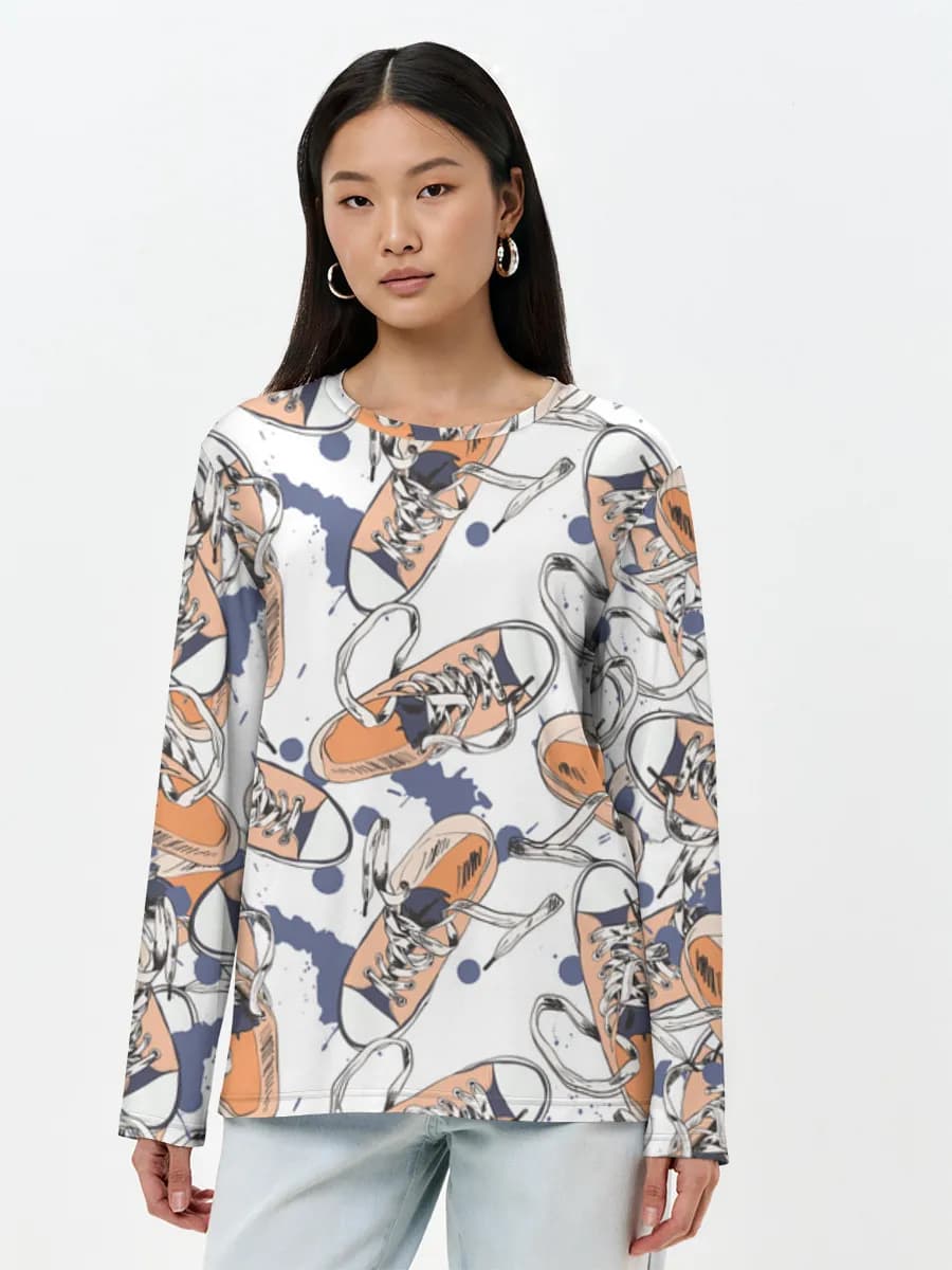Women's long sleeve shirt. Cotton