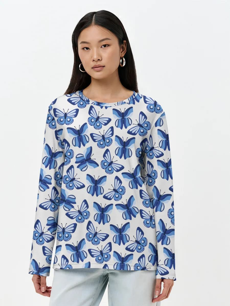 Women's long sleeve shirt. Cotton