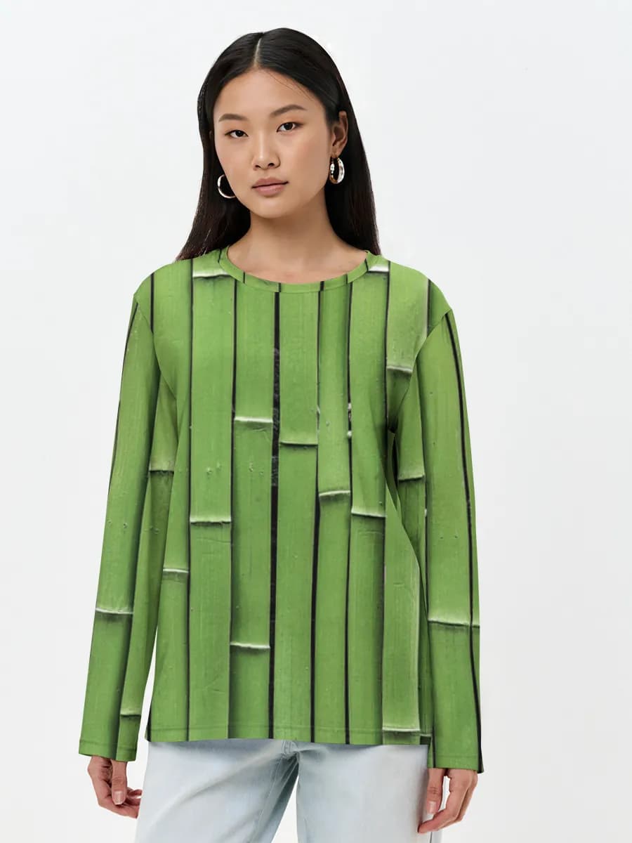 Camisa de manga larga para mujer. Algodón.