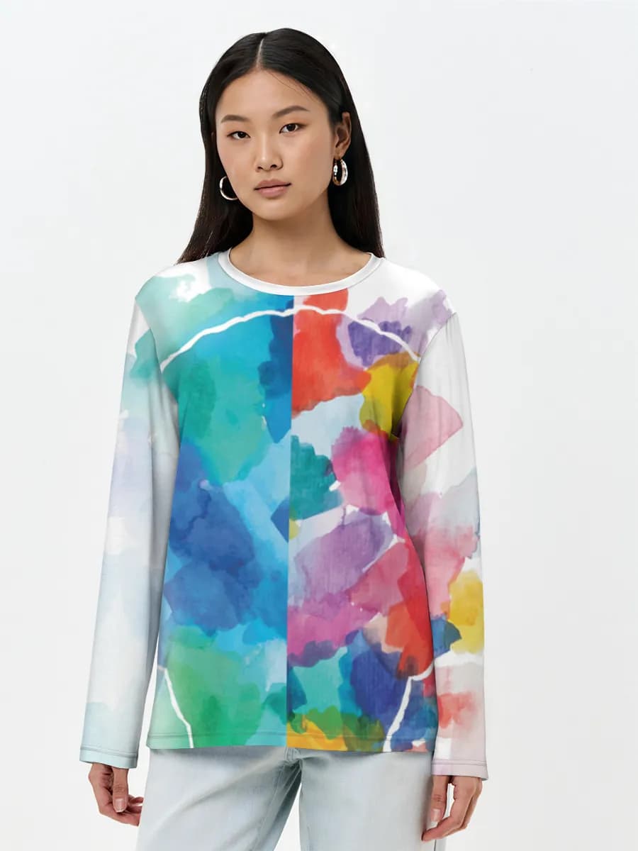 Women's long sleeve shirt. Cotton