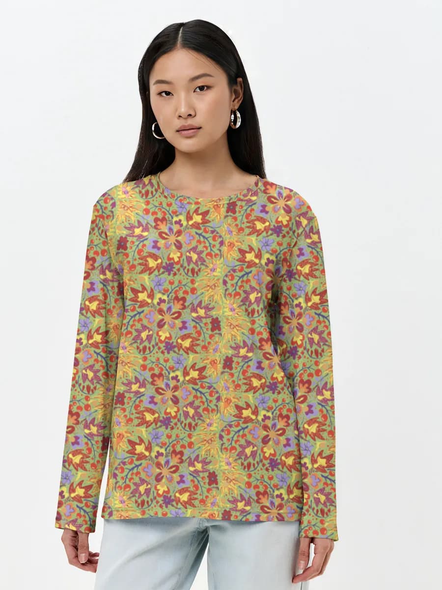Women's long sleeve shirt. Cotton