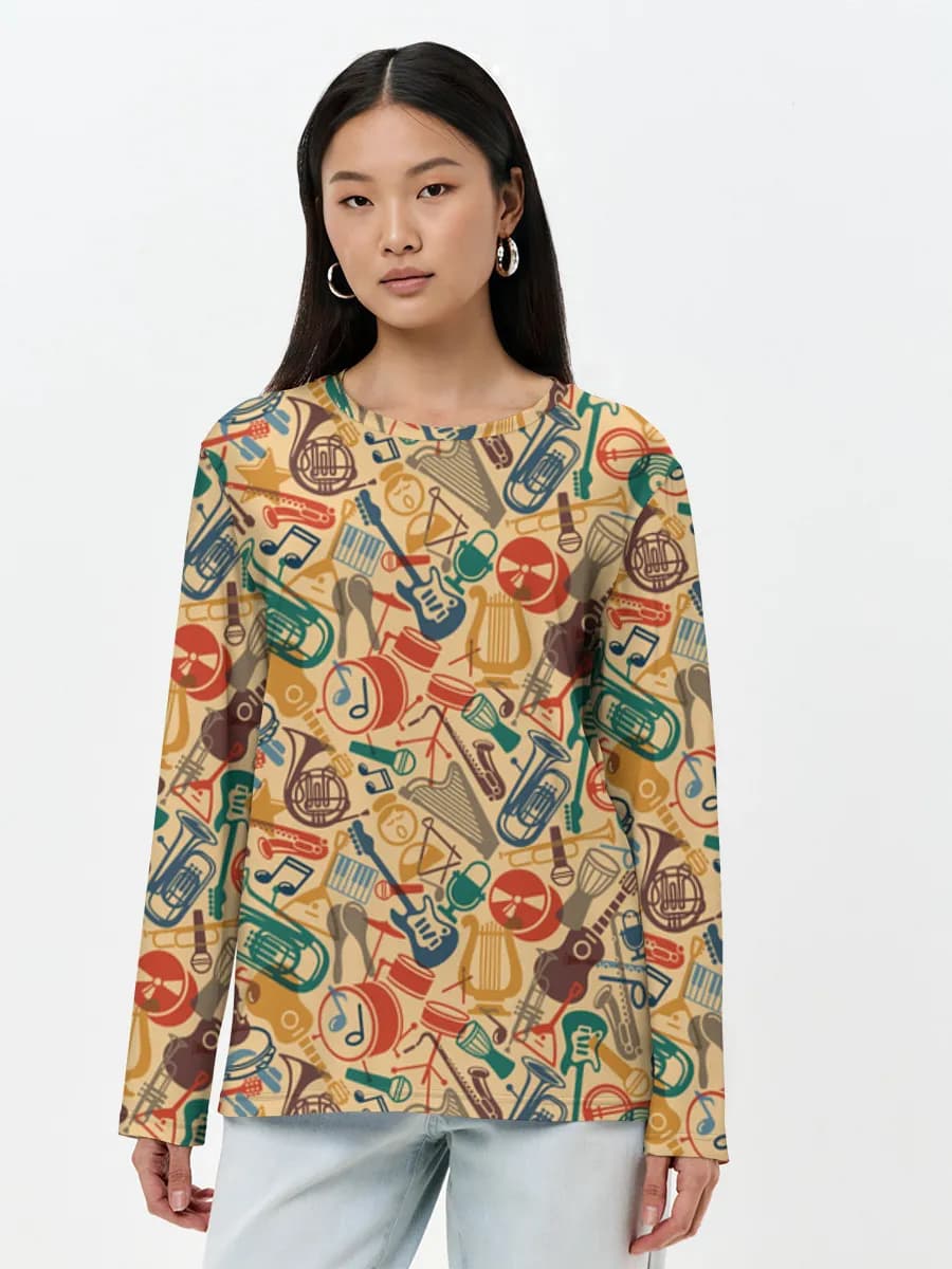 Women's long sleeve shirt. Cotton