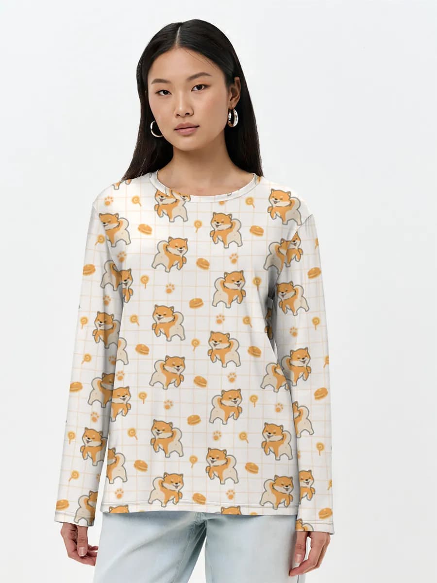 T-shirt Coton Manches Longues Femme