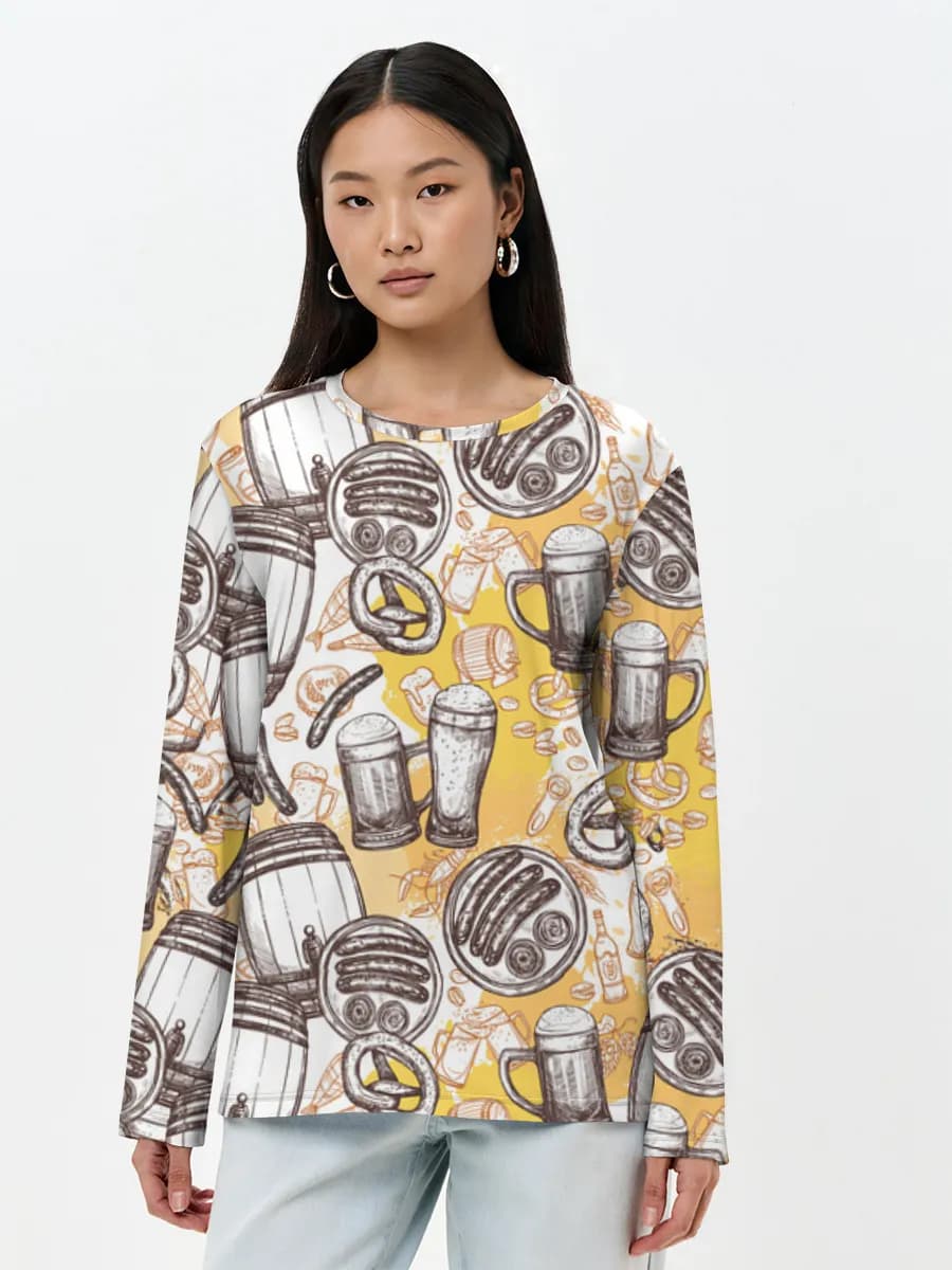 Women's long sleeve shirt. Cotton