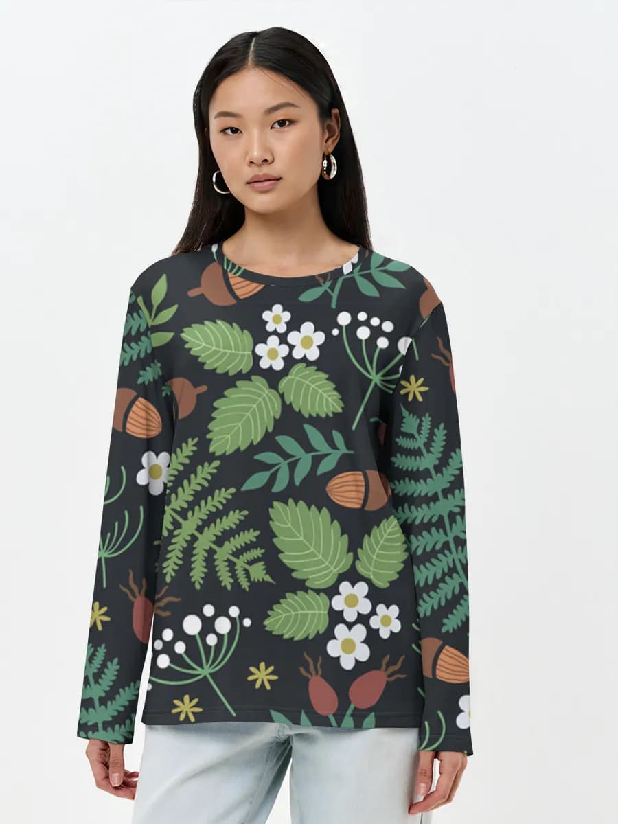 Women's long sleeve shirt. Cotton