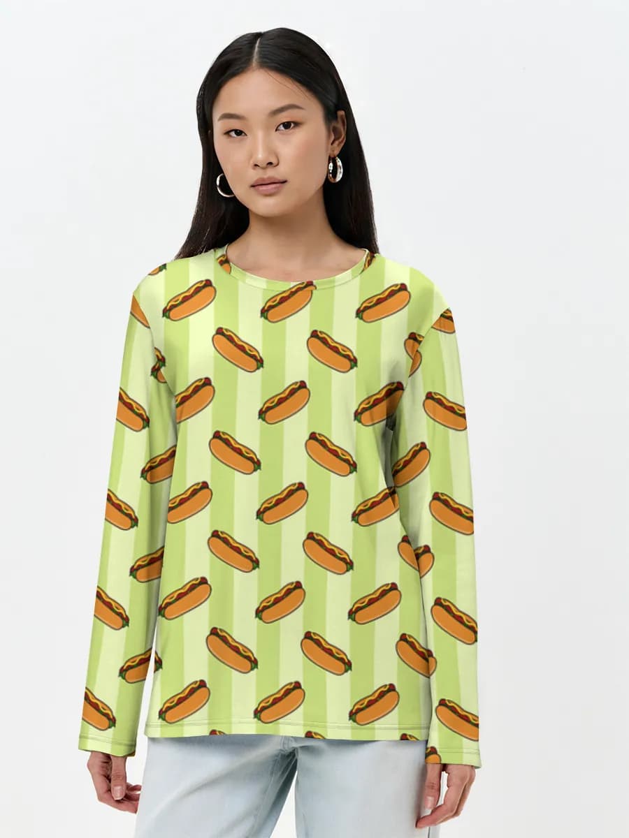 T-shirt Coton Manches Longues Femme