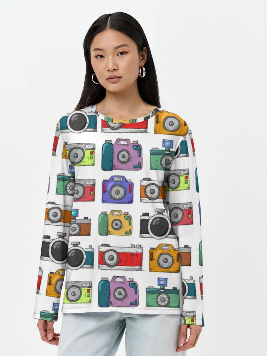 Women's long sleeve shirt. Cotton